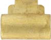 Ramrod pipe, brass, forward pipe, with lug for pin, round, accepts 3/8" ramrod for H.E. Leman Trade Rifle